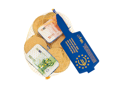 Hamlet Euromunten + Biljetten Melk netje 100gr