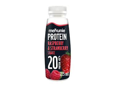 Melkunie Proteinshake Aardbei/Framboos pet 225ml