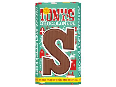Tony's Chocolonely Letterreep Melk Marsepein S 180gr